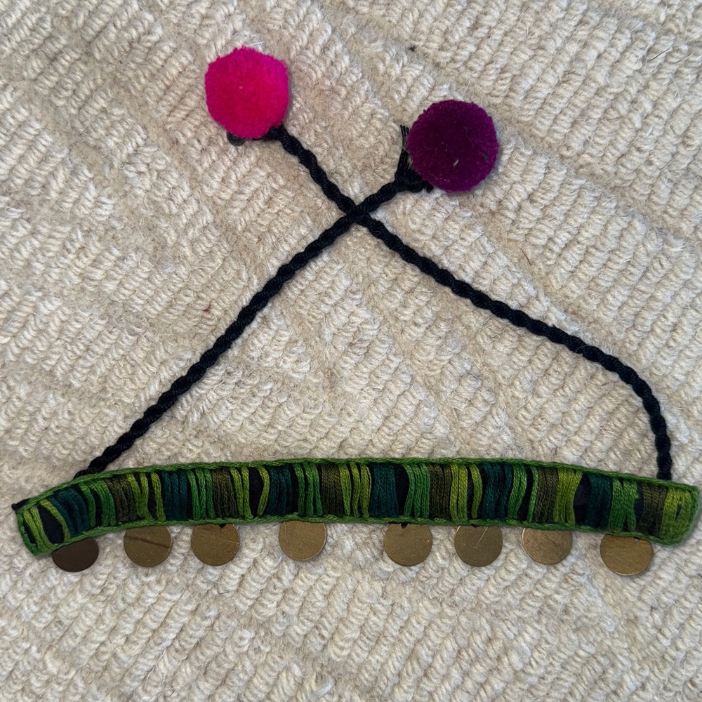 choker with Pom Poms
